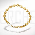 Imitation Gold Heart Link Bracelet – Premium Plated Fashion Jewelry for Women