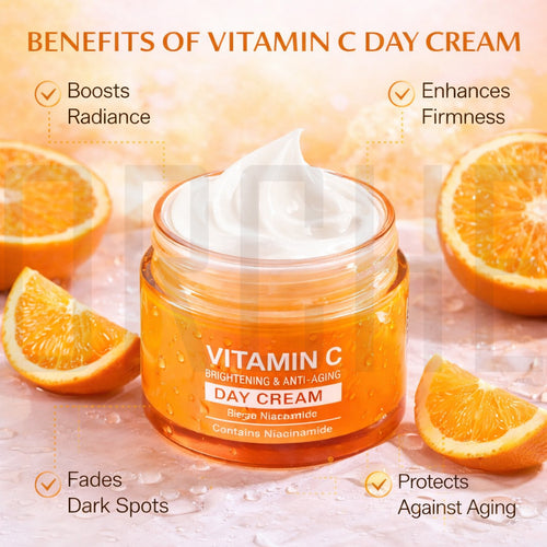 Dr. Rashel Vitamin C Brightening & Anti-Aging Day Cream with Niacinamide — Dark Spot & Tone Correcting Moisturizer