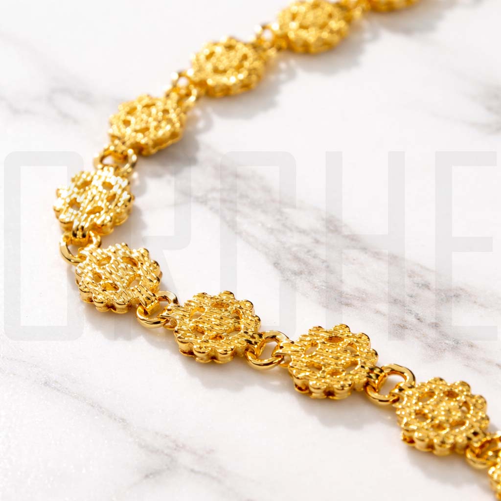 Elegant Gold-Plated Imitation Chain Bracelet for Women – Lightweight Fashion Jewelry