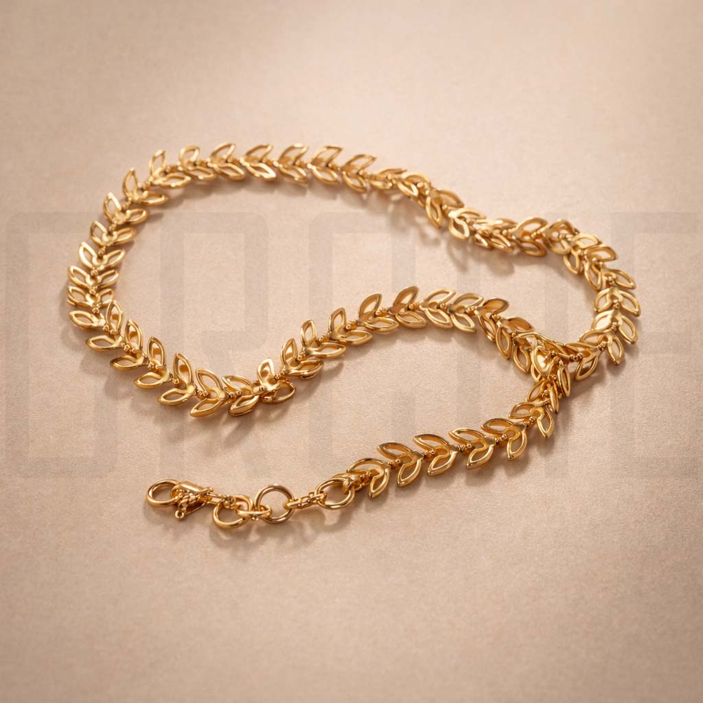 Elegant Imitation Gold Leaf Chain Bracelet for Women – Daily Wear Jewelry – Lightweight Fashion Accessory