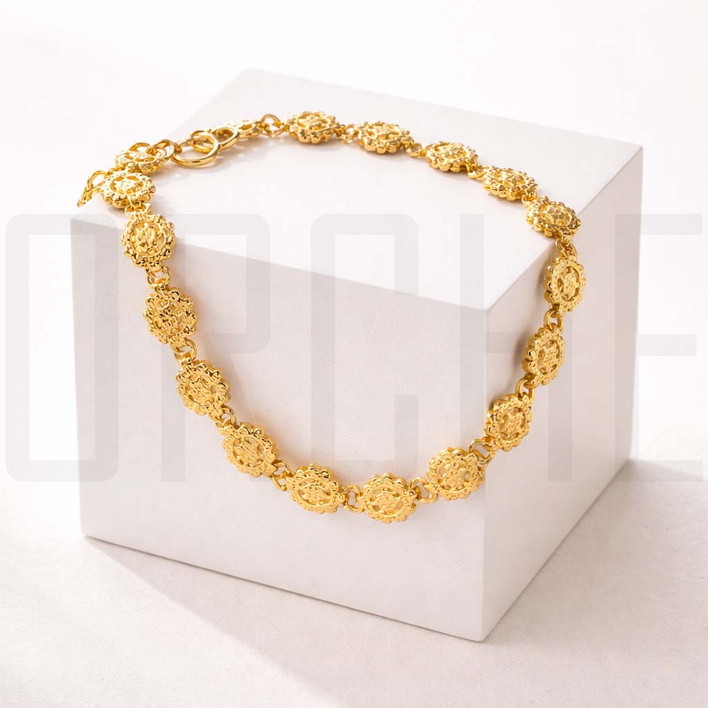 Elegant Gold-Plated Imitation Chain Bracelet for Women – Lightweight Fashion Jewelry