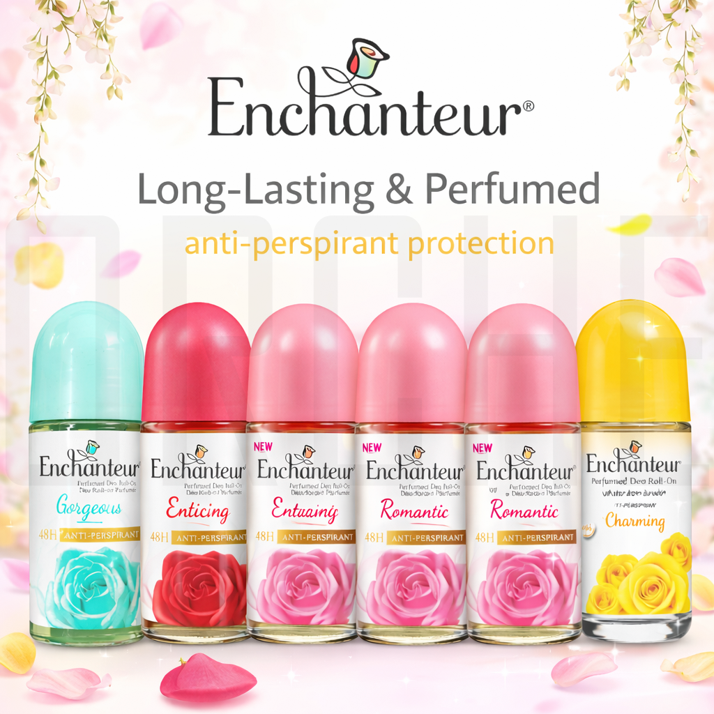 Enchanteur Perfumed Deo Roll-On – 48 Hour Anti-Perspirant for Women | Long-Lasting Floral Roll-On