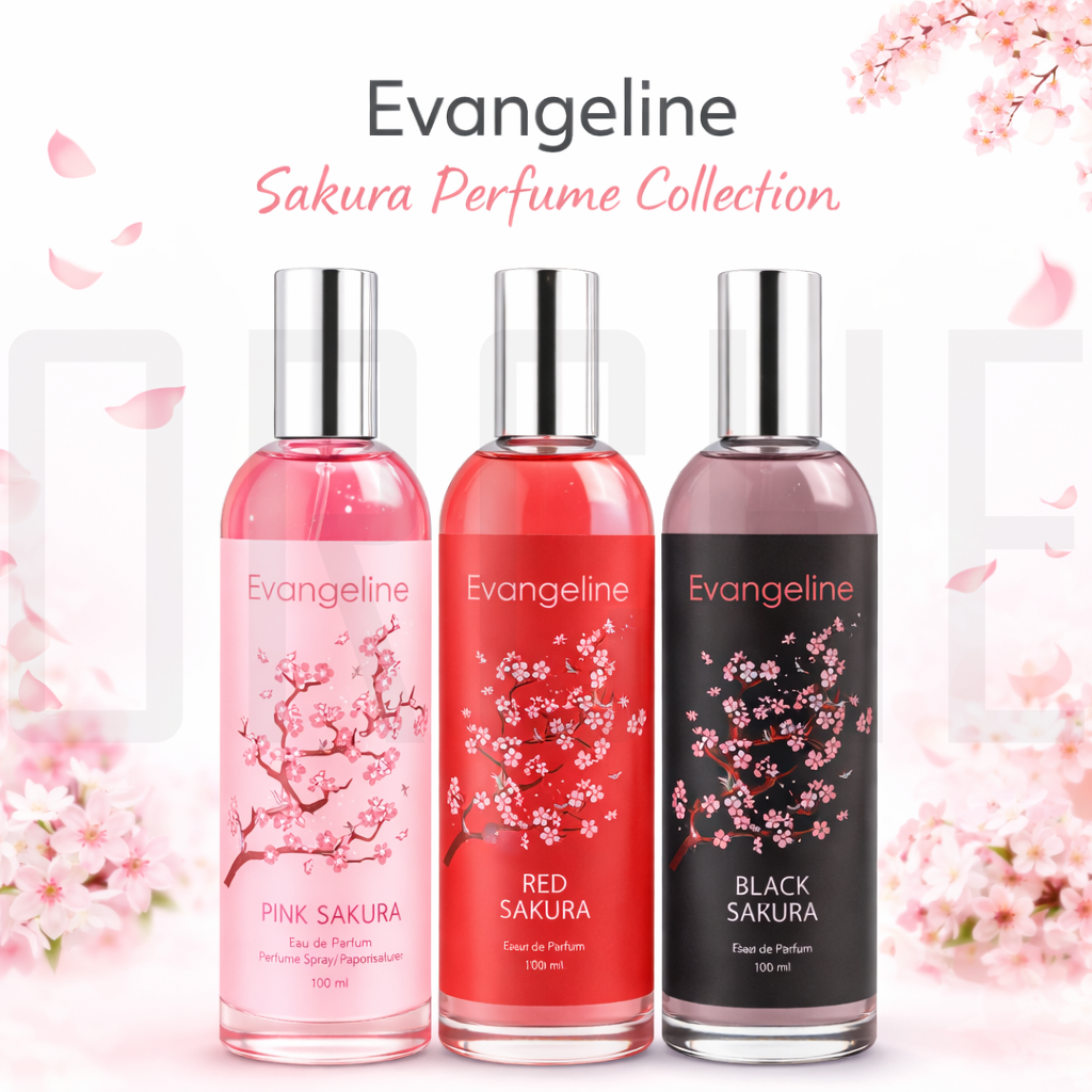 Evangeline Sakura Eau de Parfum 100ml – Long-Lasting Floral Fragrance for Women